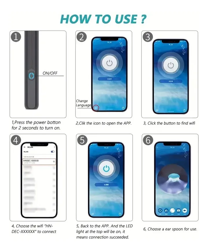 LIMPIADOR DE OÍDOS CON CÁMARA